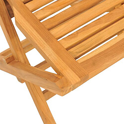 Acheter Maison Chic Lot de 4 Chaises de jardin,Fauteuil d'extérieur pliantes 47x63x90 cm bois massif teck -MN68705