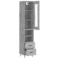 Acheter Maison Chic Buffet,Meuble de Rangement,commode pour salon,Cuisine Gris béton 34,5x34x180 cm Bois d'ingénierie -MN96549