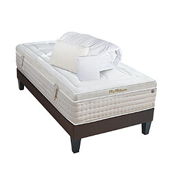 Bellecour Pack Empereur Pack Prêt à dormir EMPEREUR 90x190 cm | Matelas Mémoire de forme + Sommier + Accessoires