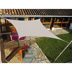 Easy Sail Voile d'ombrage carrée 3x3m taupe.