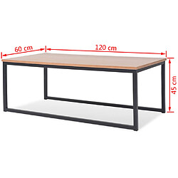 vidaXL Ensemble de table basse 3 pcs Bois de frêne pas cher