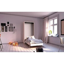 Avis Inside 75 Lit escamotable VANIER blanc mat couchage 90 x 200 cm