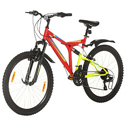 vidaXL Vélo de montagne 21 vitesses Roue de 26 pouces 49 cm Rouge