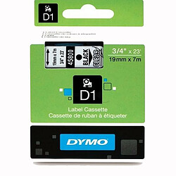 Ruban Laminé pour Etiqueteuses Dymo D1 45800 LabelManager™ Noir Transparent 19 mm (5 Unités)