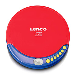 Lenco Lecteur CD portable pour enfants avec casque, piles rechargeables et limiteur de son intégré CD-021KIDS Multicolore