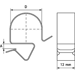 Attache de bord de tôle WALRAVEN BRITCLIPS GAM8 - Ø 10 - 14 mm - Poutrelles 8-12 mm - 52091214