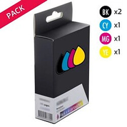 TONER SERVICES Compatibles Brother LC123VALBP Pack 5 Cartouches Noires/couleurs (Cupcake) 