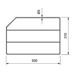 Ensemble de 4 séparateurs pour armoires et étagères 500x310mm acier chromé 8937711 Emuca