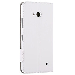 Avis Wewoo Coque arrière blanc pour Microsoft Lumia 640 Horizontal Flip étui en cuir avec fente carte + couverture arrière