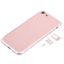 Acheter Wewoo Pour iPhone 7 couverture arrière or rose + porte-cartes + touche de contrôle du volume + bouton d'alimentation + de vibreur interrupteur muet couvercle du boîtier Assemblée complète pièce détachée 5 en 1