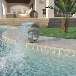 vidaXL Fontaine d'étang Acier inoxydable 50 x 30 x 53 cm Argenté