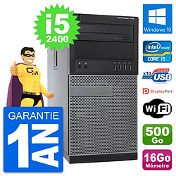 PC Tour Dell OptiPlex 790 MT Intel i5-2400 RAM 16Go Disque 500Go Windows 10 Wifi - Occasion