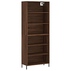 Maison Chic Buffet,Meuble de Rangement,commode pour salon,Cuisine chêne marron 69,5x32,5x180 cm bois d'ingénierie -MN62036