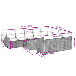 Avis vidaXL Salon de jardin 11 pcs avec coussins noir résine tressée