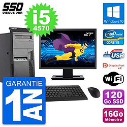 PC Tour Lenovo M83 Ecran 27" Intel i5-4570 RAM 16Go SSD 120Go Windows 10 Wifi · Occasion 