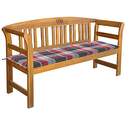 vidaXL Banc de jardin avec coussin 157 cm Bois d'acacia massif