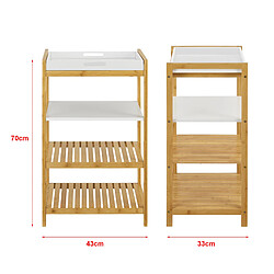 Avis Meuble de rangement Kiuruvesi à 4 niveaux avec plateau amovible 70 x 43 x 33 cm [en.casa]