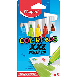 Maped Feutre XXL COLOR'PEPS BRUSH TIP, étui carton de 5 () 