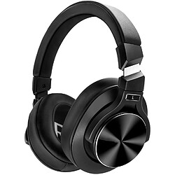 Chrono Casque antibruit Bluetooth V5.0 sans fil, 40 heures de lecture sur l'oreille avec microphones et charge rapide, Chronus NC75 Pro pour TV/PC/téléphone portable - Faible latence(noir)