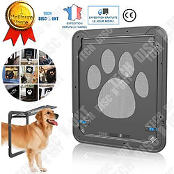 Tech Discount TD® Chatière pour chien chat grande taille moyen xl porte animaux de compagnie silencieux taille intérieur domestique manuel