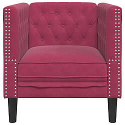 Avis vidaXL Fauteuil Chesterfield rouge bordeaux velours