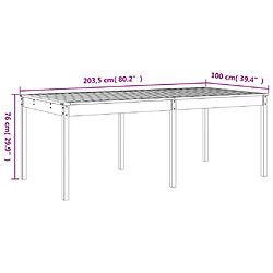 vidaXL Ensemble à manger de jardin 17 pcs gris bois massif de pin pas cher