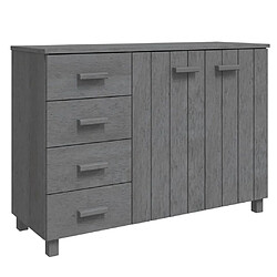 Maison Chic Buffet,Meuble de Rangement,commode pour salon,Cuisine HAMAR Gris foncé 113x40x80 cm Bois massif de pin -MN64159