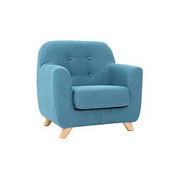 Miliboo Fauteuil enfant scandinave bleu canard NORKID 