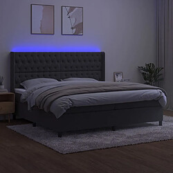 Avis Sommier à lattes,Cadre à lattes de lit pour Adulte matelas et LED Gris foncé 200x200 cm -MN21651