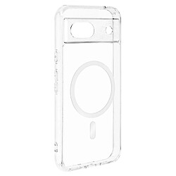 Avizar Coque MagSafe pour Google Pixel 8A Semi-rigide Coins Bumper Transparent