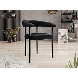 palozi home Chaise en velours Phil - Noir