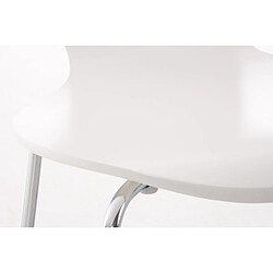 Decoshop26 Lot de 2 chaises de séjour bureau en bois blanc et métal CDS10007 pas cher