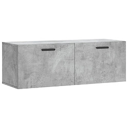 Maison Chic Armoire murale,Meuble de Rangement pour salon,cuisine gris béton 100x36,5x35 cm bois d'ingénierie -MN63688