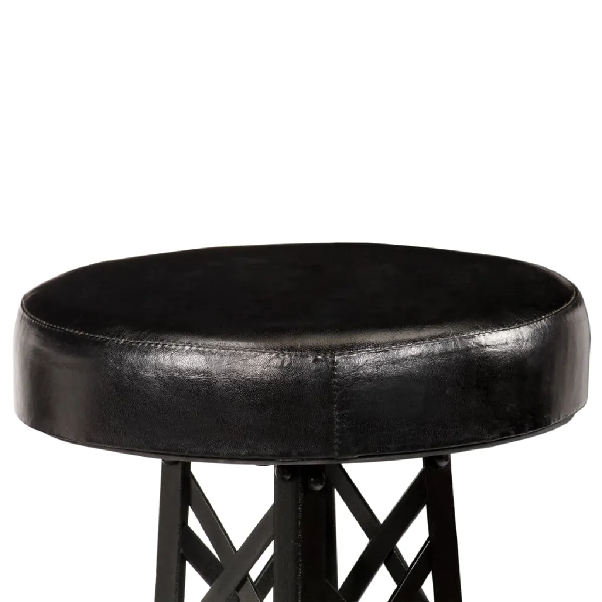 Acheter vidaXL Tabourets de bar lot de 2 cuir véritable