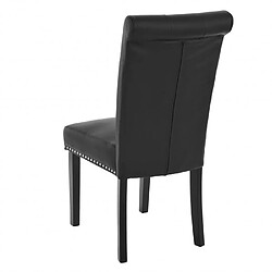 Acheter Decoshop26 Lot de 2 chaises de salle à manger design noir pieds foncés CDS04010