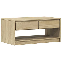 Maison Chic Table basse pour salon | Table à café SAUDA chêne 99x55x45 cm bois de pin massif -GKD68099