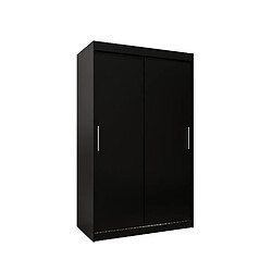 Abiks Meble Armoire Tokyo à portes coulissantes 200/120/62 2 portes (noir/noir)