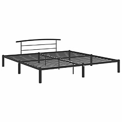 Maison Chic Lit adulte - Lit simple Cadre de lit,Structure du lit Contemporain Noir Métal 200 x 200 cm -MN39802