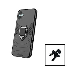 PHONECARE Kit Support Magnétique de Voiture Renforcé + Coque 3X1 Military Defender pour Samsung Galaxy M04 - Noir