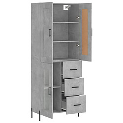 Acheter Maison Chic Buffet,Meuble de Rangement,commode pour salon,Cuisine Gris béton 69,5x34x180 cm Bois d'ingénierie -MN33092