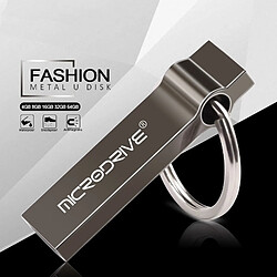 Wewoo Clé USB Porte-clé en métal USB 2.0 MicroDrive 64 Go noir pas cher