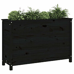 Avis Maison Chic Jardinière,Lit surélevé de jardin - Bac à fleurs - pot de fleur noir 119,5x40x78 cm bois de pin massif -GKD20405