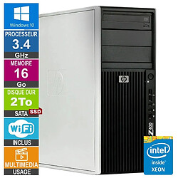 HP Z400 W3565 3.46GHz 16Go/2To SSD Quadro 600 Wifi W10 - Reconditionné