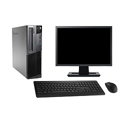 PC Lenovo M82 SFF Ecran 19" Intel Core i3-2100 RAM 8Go SSD 240Go Windows 10 Wifi - Occasion