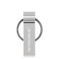 Wewoo Clé USB Porte-clé en métal MicroDrive 4 Go USB 2.0 U Disk Gris