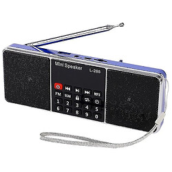 Universal MINI PORTABLE PORTABLE RECHARGable Stéréo FM Broadcast Enceinte LCD Écran prend en charge la carte TF Disque USB 