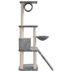 Acheter Arbre à chat avec griffoirs,niche pour chat en sisal Gris clair 131 cm -MN36924