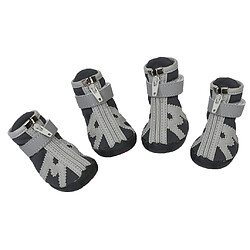 chaussures de pluie imperméables pour animaux de compagnie pour animaux de compagnie chiot en plein air anti-dérapant chaud chaussures 4 noir pas cher