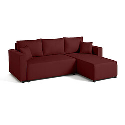 Bestmobilier Regala - canapé d'angle réversible - 4 places - convertible avec coffre - en tissu Regala - canapé d'angle réversible - 4 places - convertible avec coffre - en tissu - Rouge