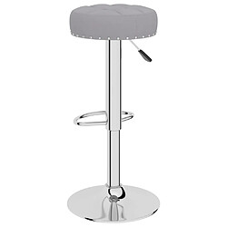 Acheter vidaXL Tabourets de bar lot de 2 gris tissu